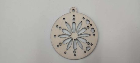 Drevená vianočná ozdoba 8 cm