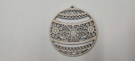 Drevená vianočná ozdoba 8 cm